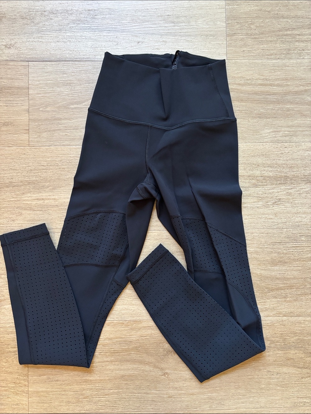 lululemon athletica Black High-Waist Surf Perforated Leggings